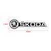 2/4Pcs 3D Aluminum Car Audio Speaker Decorate Badge Sticker For Skoda Octavia Fabia A7 Kamiq Kapoq Kodiaq Rapid SCALA Superb Yeti Derivati