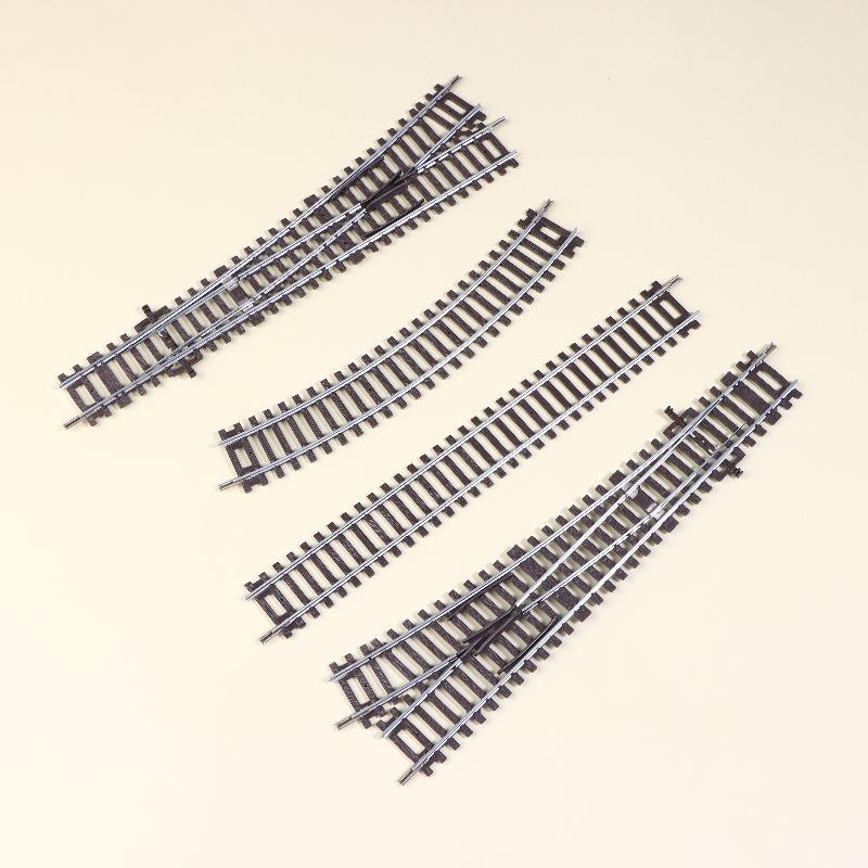 Ho Scale 1/87 Model Train Track Ho Gauge Railroad Track Straight Curved Switch Track For Diorama Sand Table Diy Scenery Layout