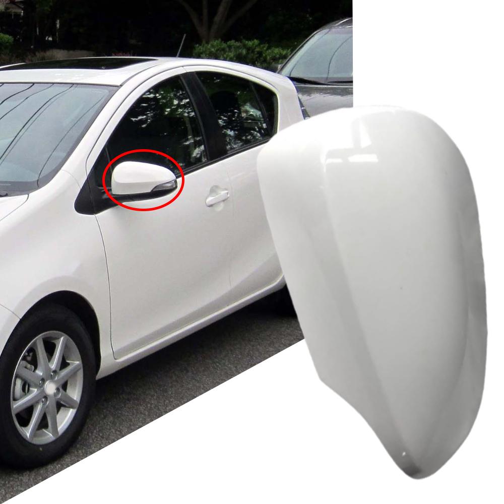 1Pc Car Door Side Wing Mirror Rearview Mirror Cover Cap Black/ White for Toyota Prius C 2012 2013 2014 2015 2016 2017 2018