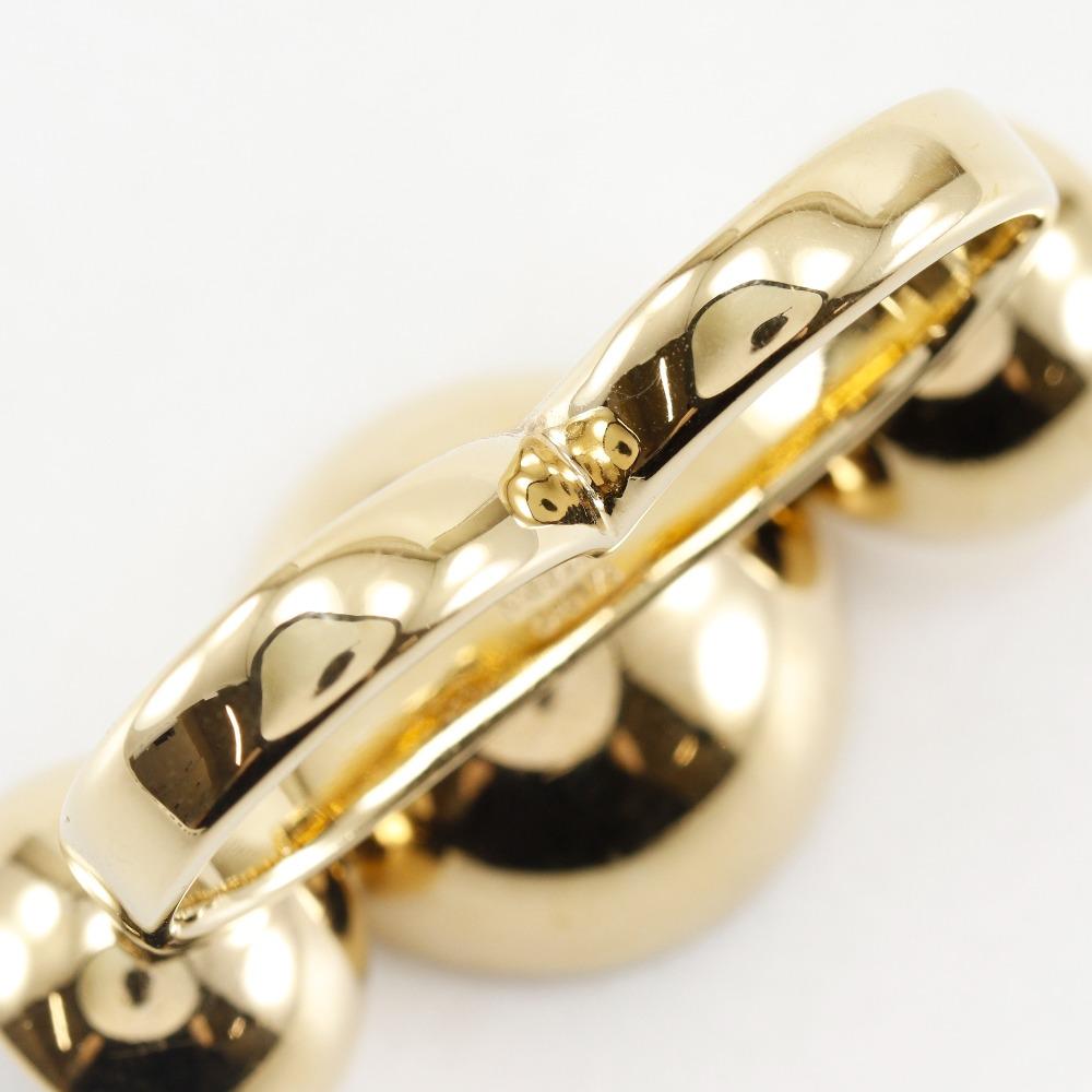 LOUIS VUITTON Over the Rainbow Ring M65256 Sparkling Double Finger Twist band gray Plated Gold #7.0(US Size) 31.9g Women Used
