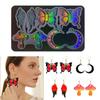 DIY Light and Shadow Keychain Earrings Silicone Epoxy Mold DIY Butterflies Pendant Crafting Mould for Valentines Gift