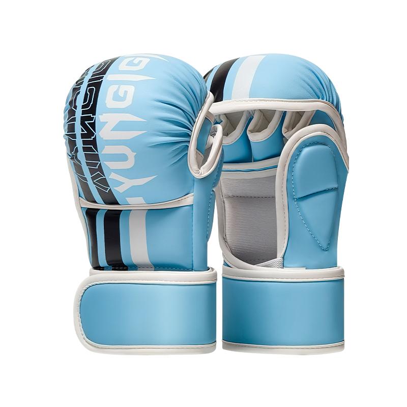 Kampfhandschuhe MMA Halbfinger-Boxhandschuhe PU-Leder Kampf mit Handschuhen Kampfhandschuhe Erwachsenen Muay Thai Wettkampfhandschuh