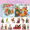 Kreativer Grinch Countdown Weihnachts-Überraschungskalender mit bezaubernden Acryl-Ornamenten für festliche Dekoration