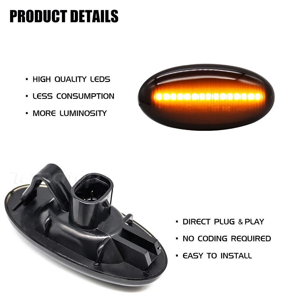 Indicator Lamp For Mazda 2 Demio DY DE 2003-2014 3 Alexa 5 Premacy Mazda 6 BT-50 Dynamic Led Side Marker Turn Signal LightTurn Signal 2