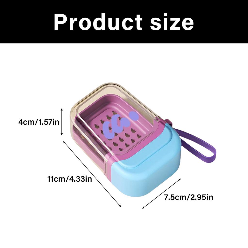 Mini Travel Soap Case Leak Proof Double Layer Design With Drainage For Camping Gym Portable Bathroom Essentials
