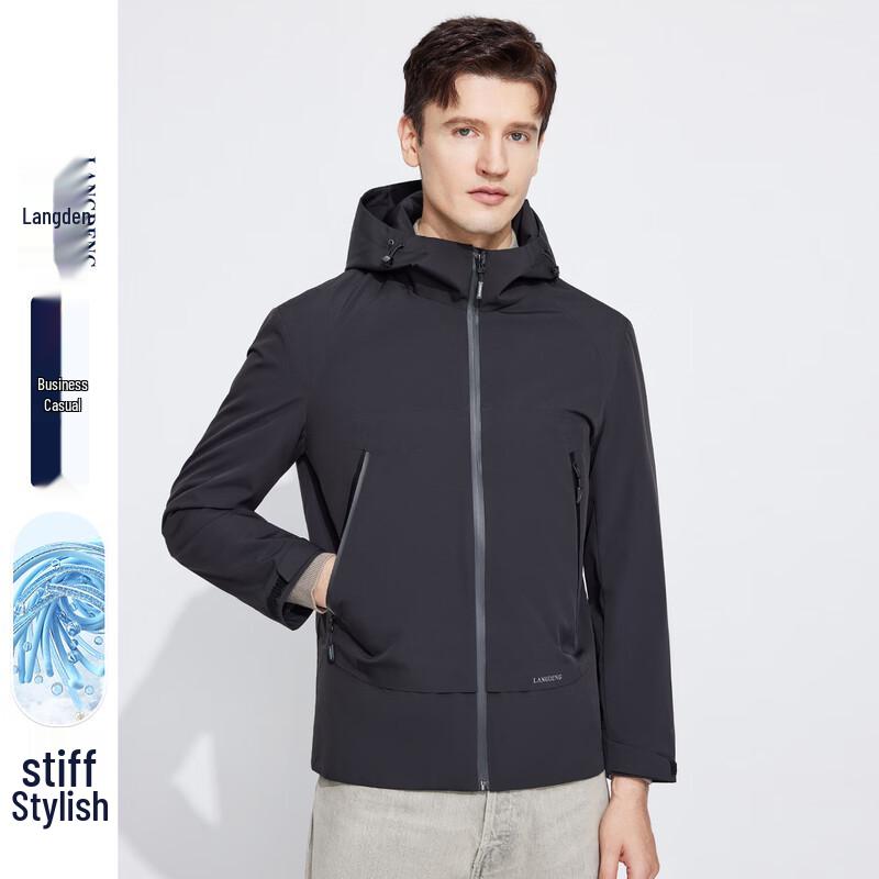 Langdeng Men's Hooded Casual Jacket