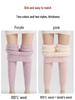 Girls' High-Waisted Thermal Wool Leggings, Thickened Winter School Uniform, Slimming Cotton Warm Pants for Teens