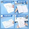 10pcs A4 rotating rod folder, paper storage bag, transparent insert folder, elementary school loose leaf drawer, paper clip
