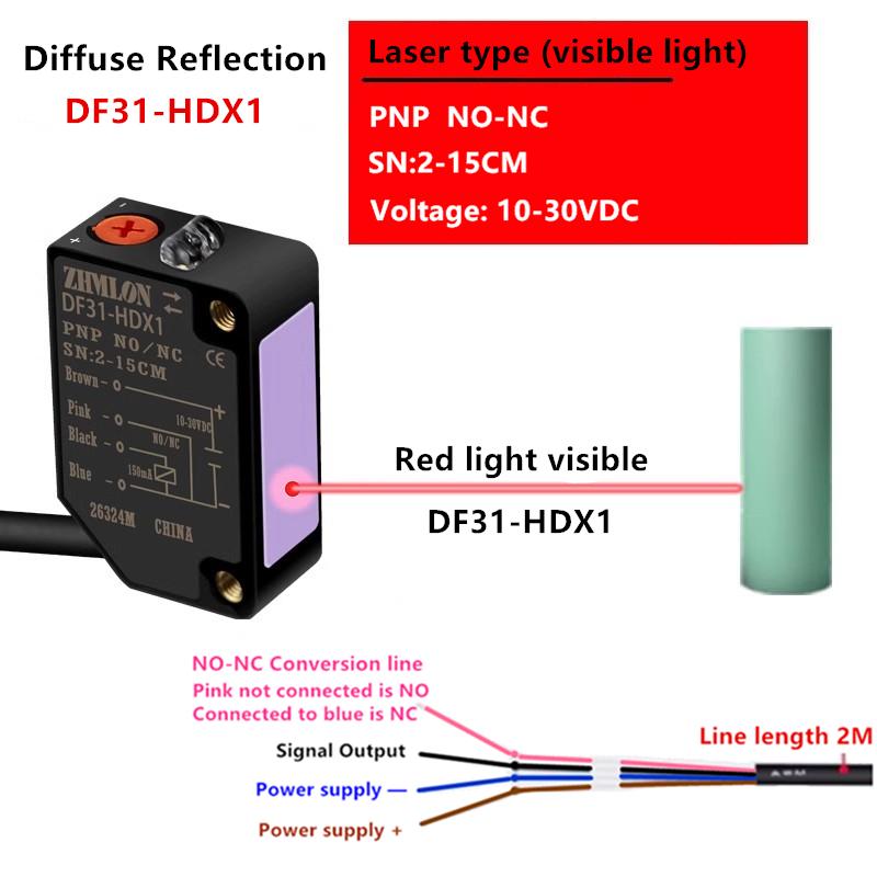 24V Infrared Laser Diffuse Reflection Photoelectric Switch Can Replace E3Z-D61 E3Z- D62 D81 D82 L61 L81 Proximity Switch Sensor