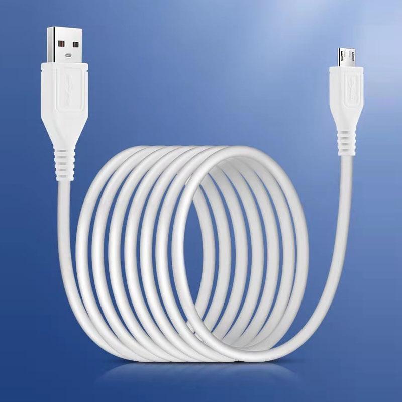 2m Micro Braided Android Nylon USB Charging Cable, 6A Fast Charging, Hot Seller. White Standard Charge