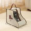 4pc Vintage Style Transparent Shoe Bag with Carry Handle for Flat Shoes, Ankle Boots, and High-Top Boots, Travel Shoe Organizer