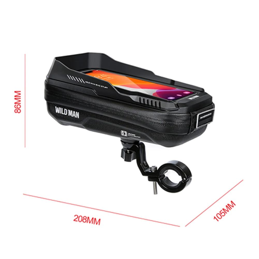1L Bike Bag Front Bicycle Frame Bag Waterproof Phone Touch Screen Case Top Tube Cycling Bag Reflective Outdoor Cycling Gear