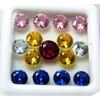 10 Pcs Natural Sapphire Mix Color Round Cut   Loose Gemstone Lot