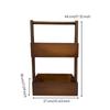 Paper Tray Organizer with Handle Wooden Desktop Storage Rack Compact for Dresser