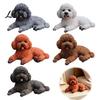 Resin Poodle Statue Realistic Teddy Dog Statue, Desktop Small Pet Model, Cute Laying Sculpture Thoughtful Memorial Gift for Car Dashboard, Desk,