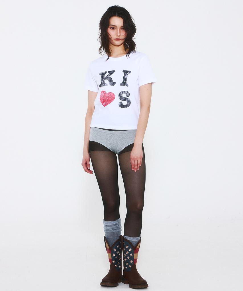 Kimseupeulesikoteunmakes Kuss Mar Logo T-Shirt Weiß