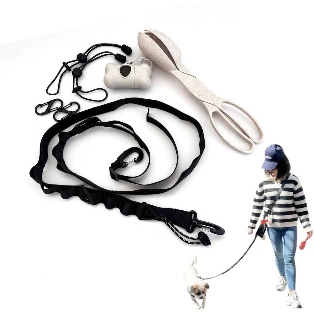 dog shoulder harness sold For small to dogs Adjustable length For and hiking Includes 1 shoulder 1 pet 1 garbage bag 2 and 2 elastic Hands-free (leash