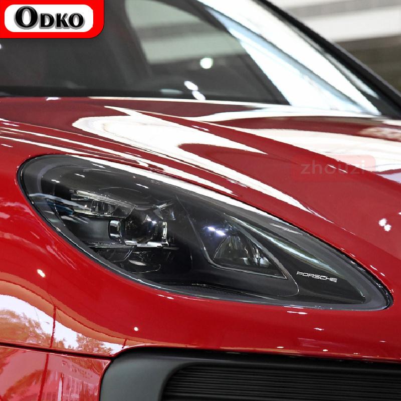 Per Porsche Macan 2018 Faro Auto Tinta Nero Pellicola Protettiva Vinile Fanale Posteriore Trasparente TPU Adesivo Accessori