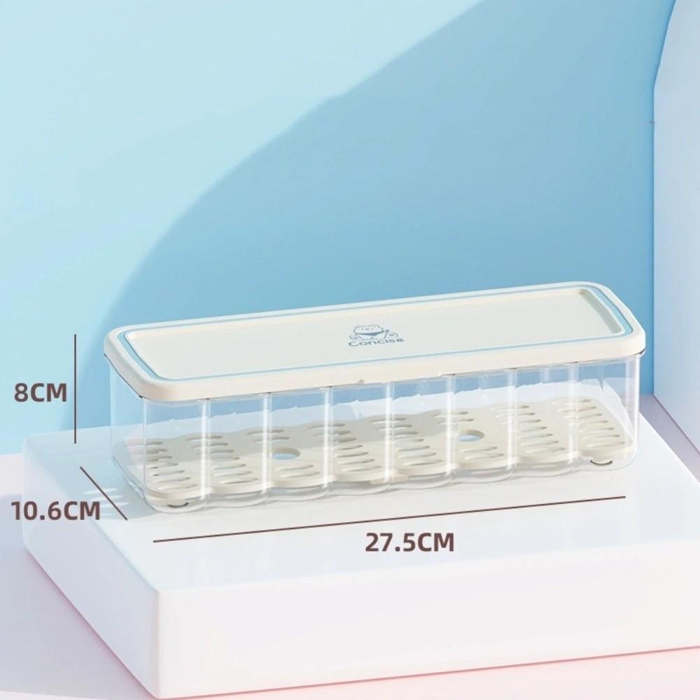 Transparent Chopstick Organizer Plastic Multifunction Dinnerware Holder with Drain Tray Chopstick Box For Utensils Drawer Spoons синий