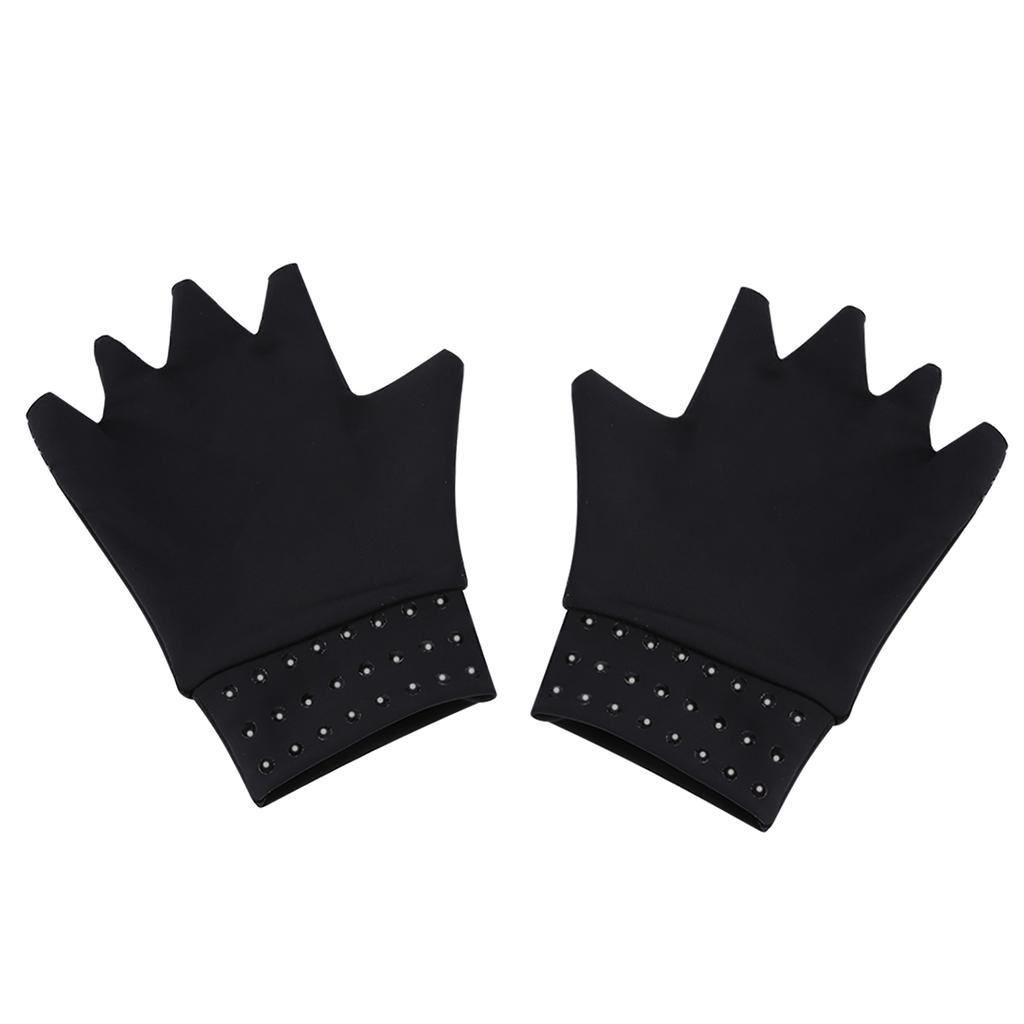 1 Pair Fingerless Gloves Unisex Nylon Compression Gloves Breathable for Daily Living Nude