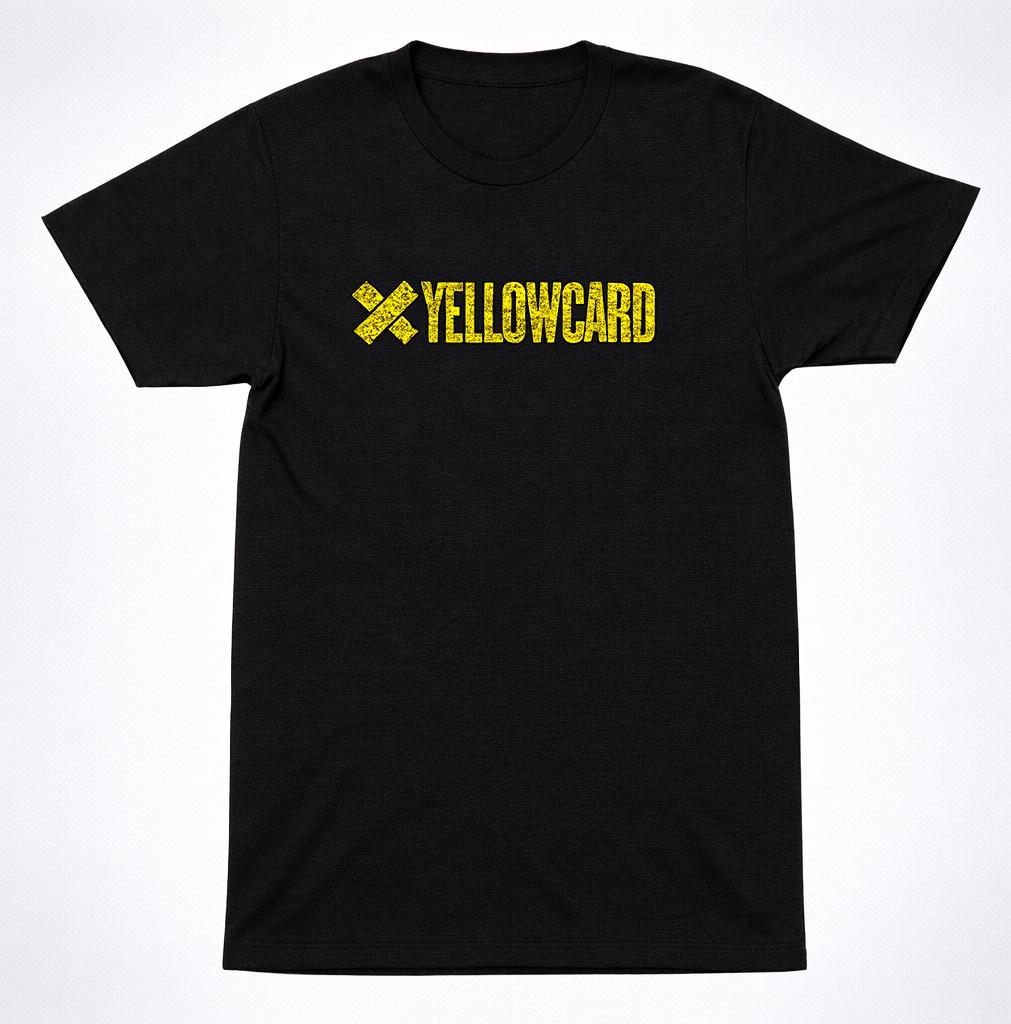 Yellowcard Patch Logo T-Shirt Yellow card Distressed Emo Pop Punk Band Tee S разноцветный