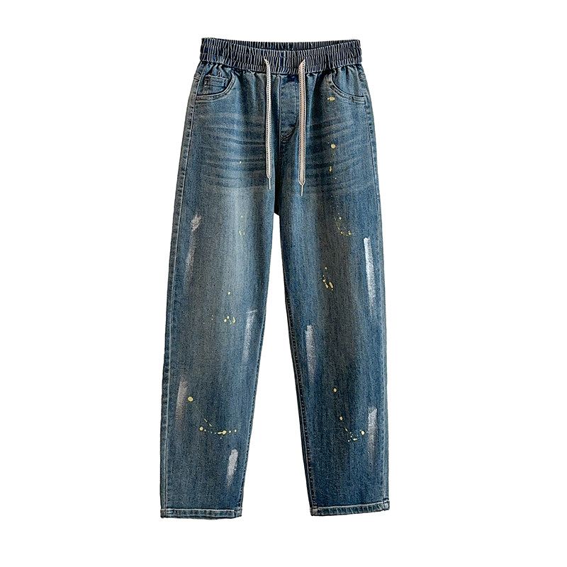 Stylish and Versatile Plus-Size Women s High-Waisted Slimming Casual Pants 100kg Harem Jeans for Plus-Size Women Carrot Pants