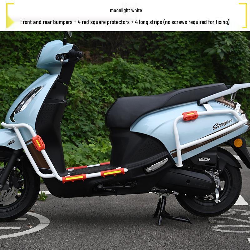 Wuyang Honda Spacy125 Front & Rear Exhaust Crash Bars Anti-Fall Bumpers Footrests Parts