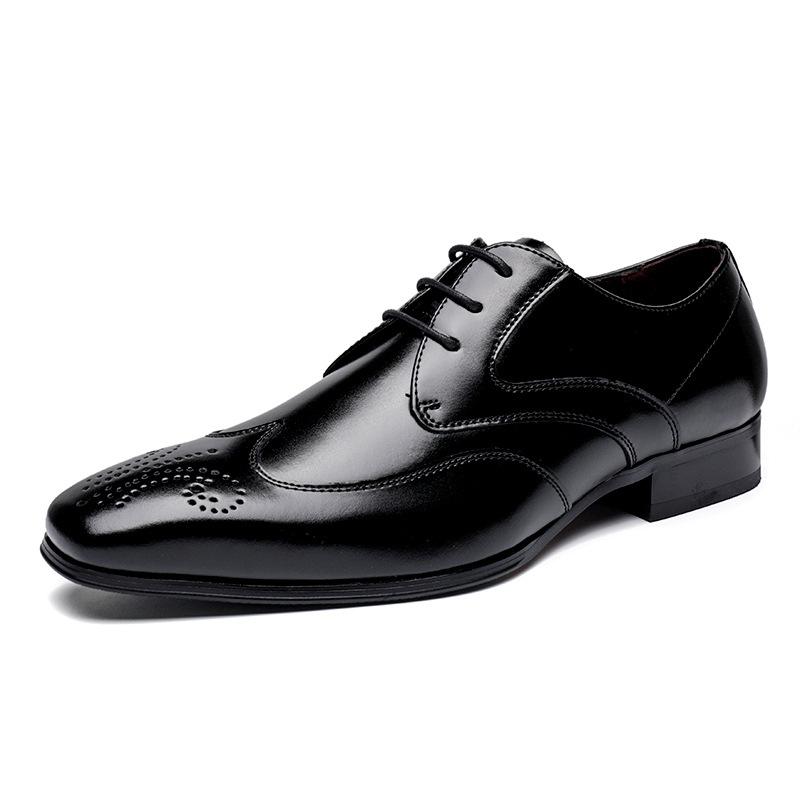 Men's Casual Leather Shoes Men's Genuine Leather Brock Men's Shoes Business Shoes Formal Men's Leather Shoes Groom Wedding Shoes Comfortable