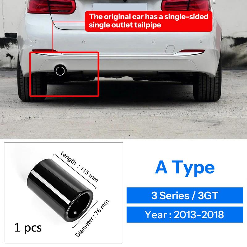 For BMW 1 2 3 4 5 Series X1 3GT F20 F22 F30 F32 F34 F36 F10 F48 Car-Styling Rear Exhaust Pipe Cover Trim Frame Auto Accessories