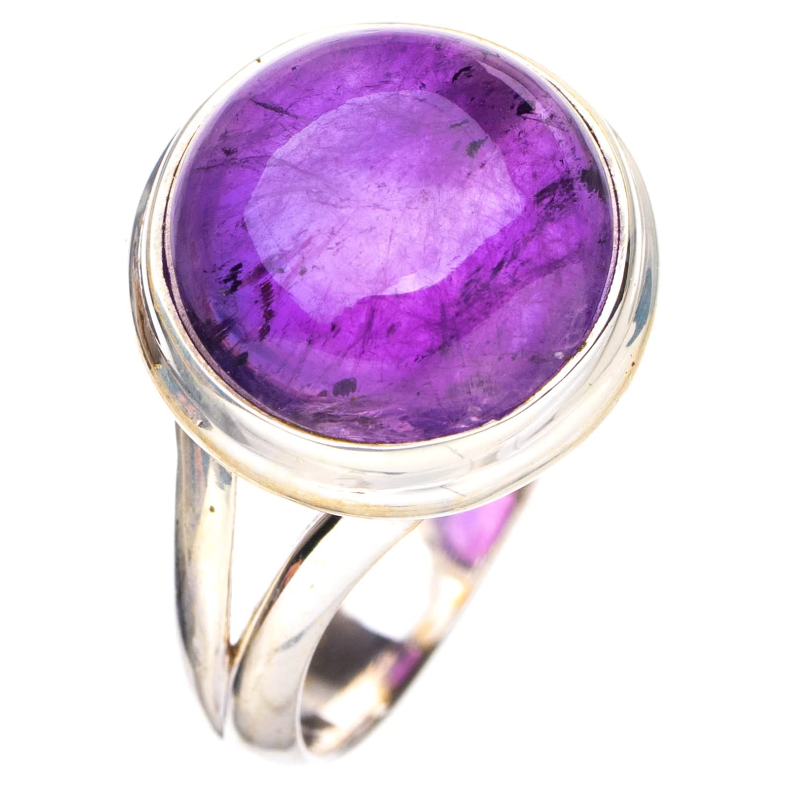 

StarGems® Natural Amethyst Handmade 925 Sterling Silver Ring 8.5 E7029