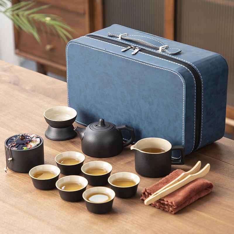 Ceramic Portable Travel Tea Set Household Gifts Business Company High-end Gifts