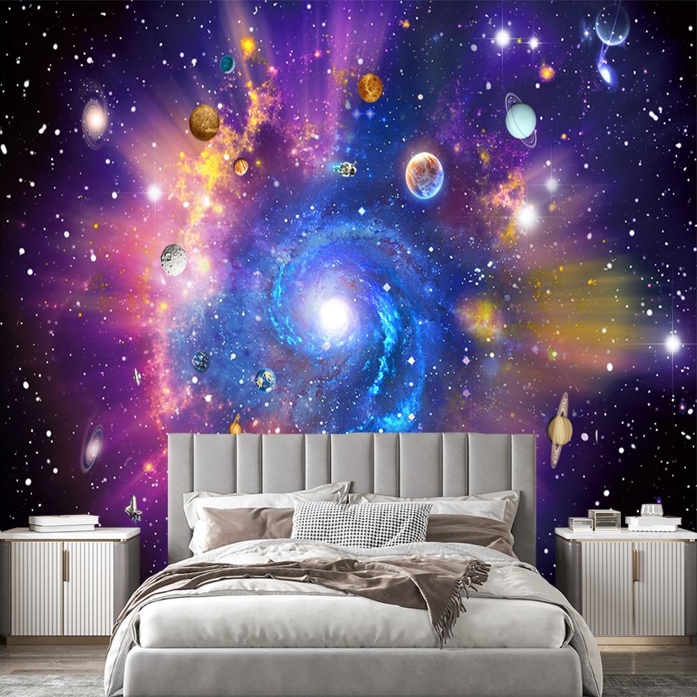 Galaxy Wall Mural 3d Star Universe Galaxy Wallpaper Living Room Bedroom Home Decor