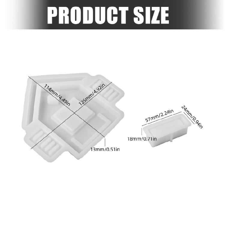 Smooth Surfaces Silicone House Mold Handmade Moulds for Flower Pots Jewelry Organizers Creative Homes Decorative Crafts