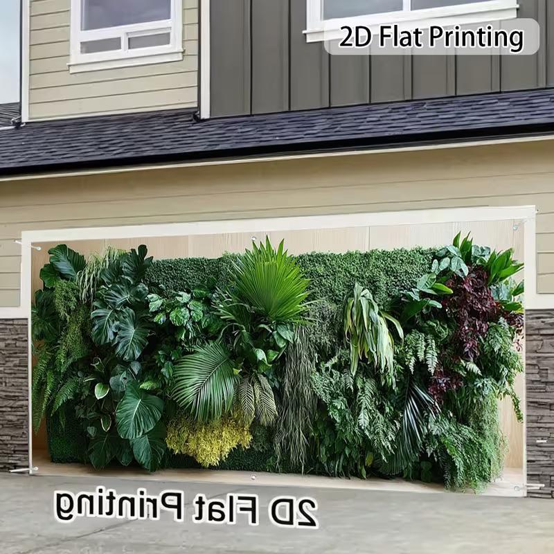 2D Jungle Style Assorted Foliage Vertical Garden Outdoor Decor Backdrop