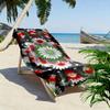 Floral Pattern with Daisies and Red Blooms Beach Towel Quick-drying for Travel Outdoor Sports Jogging Beach and Swimming