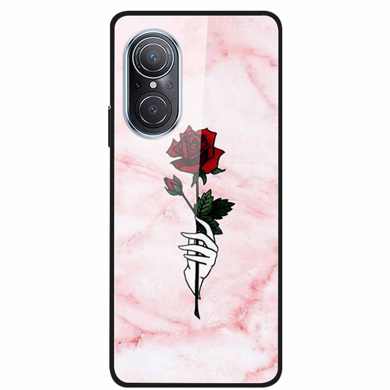 For Huawei Nova 9 10 Case Marble Tempered Glass Cover Hard Back Case For Huawei Nova9 10 SE Capa Nova10 Shockproof Funda Coque