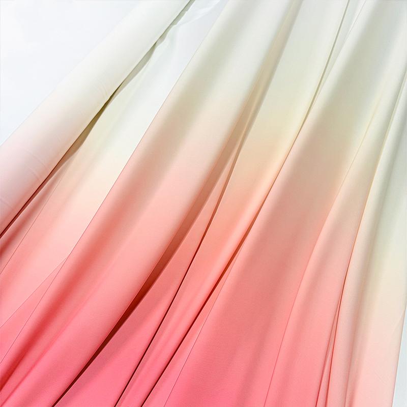 100x150cm Gradient Rainbow Fabric Ancient Style Sewing Hanfu Dress Stage DIY Costume Hanfu Silky Dress Stage Garment