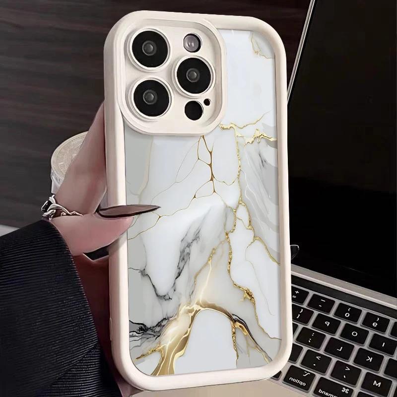 Marble Pattern Phone Case For iPhone 15 Pro Case for iPhone 11 12 13 14 Pro Max Mini XR XS 7 8 Plus SE2 Matte Shockproof Cover