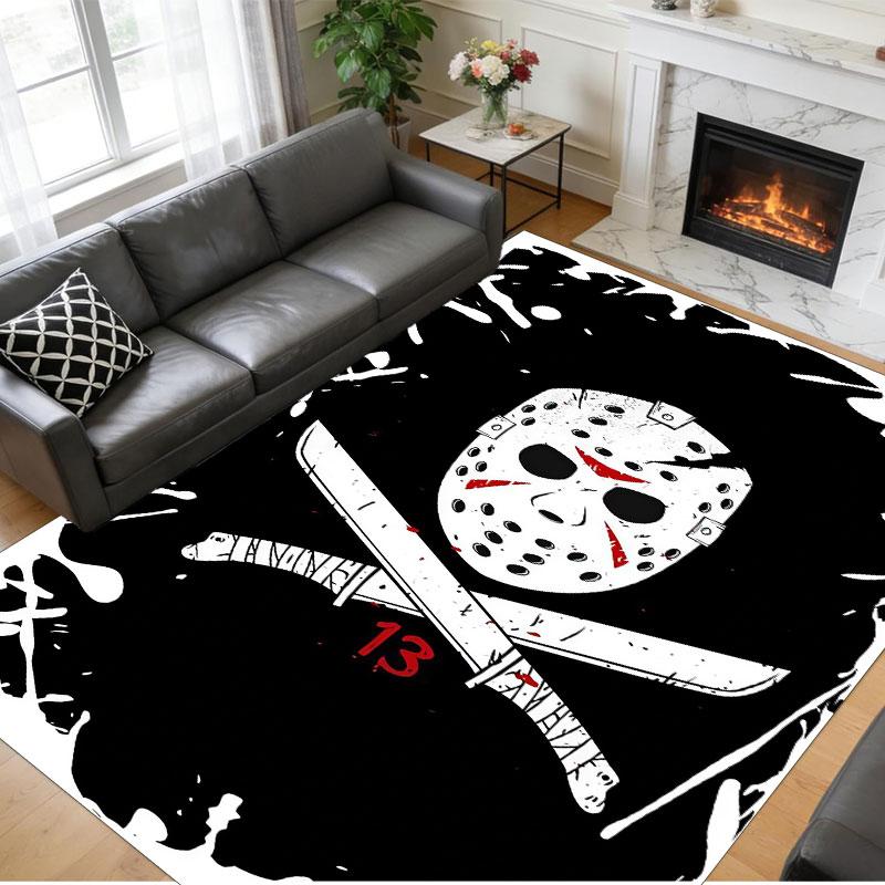 Crystal Velvet Rug Soft Non Slip Indoor Floor Mat Home DecorFriday the 13th Jason Voorhees