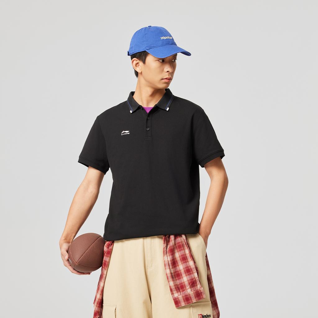 Li Ning Sports Life Collection Polo Shirt Men's Black APLV063-2