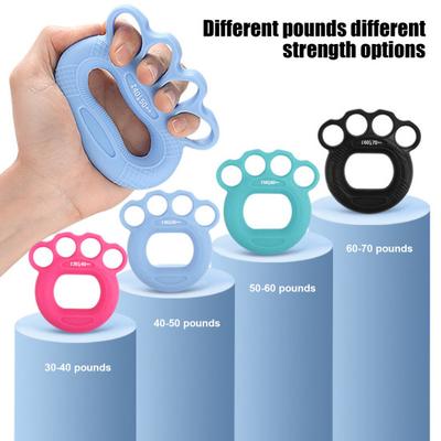 Silicone Grip Strength Trainer Ring Anti-slip Forearm Finger Training Ring Hand Grip Strengthener Portable Hand Rehabilitation Workout Equipment