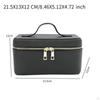 Chic Faux Leather Makeup Bag with Removable Dividers