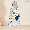 Women Plus Size Hooded Long Sleeve Printed High Low Top Fitted Pants Two Piece Set