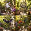 Halloween Entryway Hanging Ornament Acrylic Sun Catchers Wind Chimes with Crystal-Look Drop for Indoor Window Decors