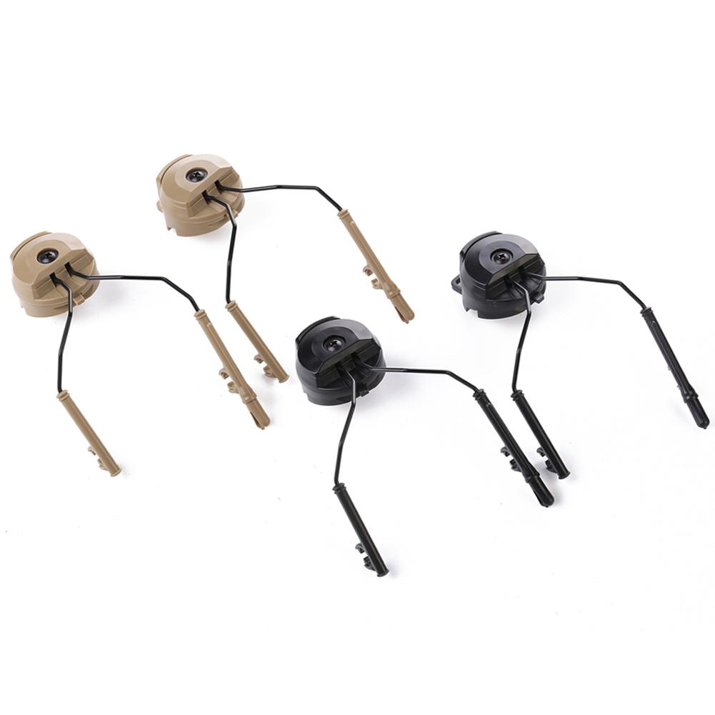2Pcs Tactical Headset Helmet Rail Adapter Rotational Fast Rail Mounts Headset Holder Adjustable Tactical Helmet Accessories