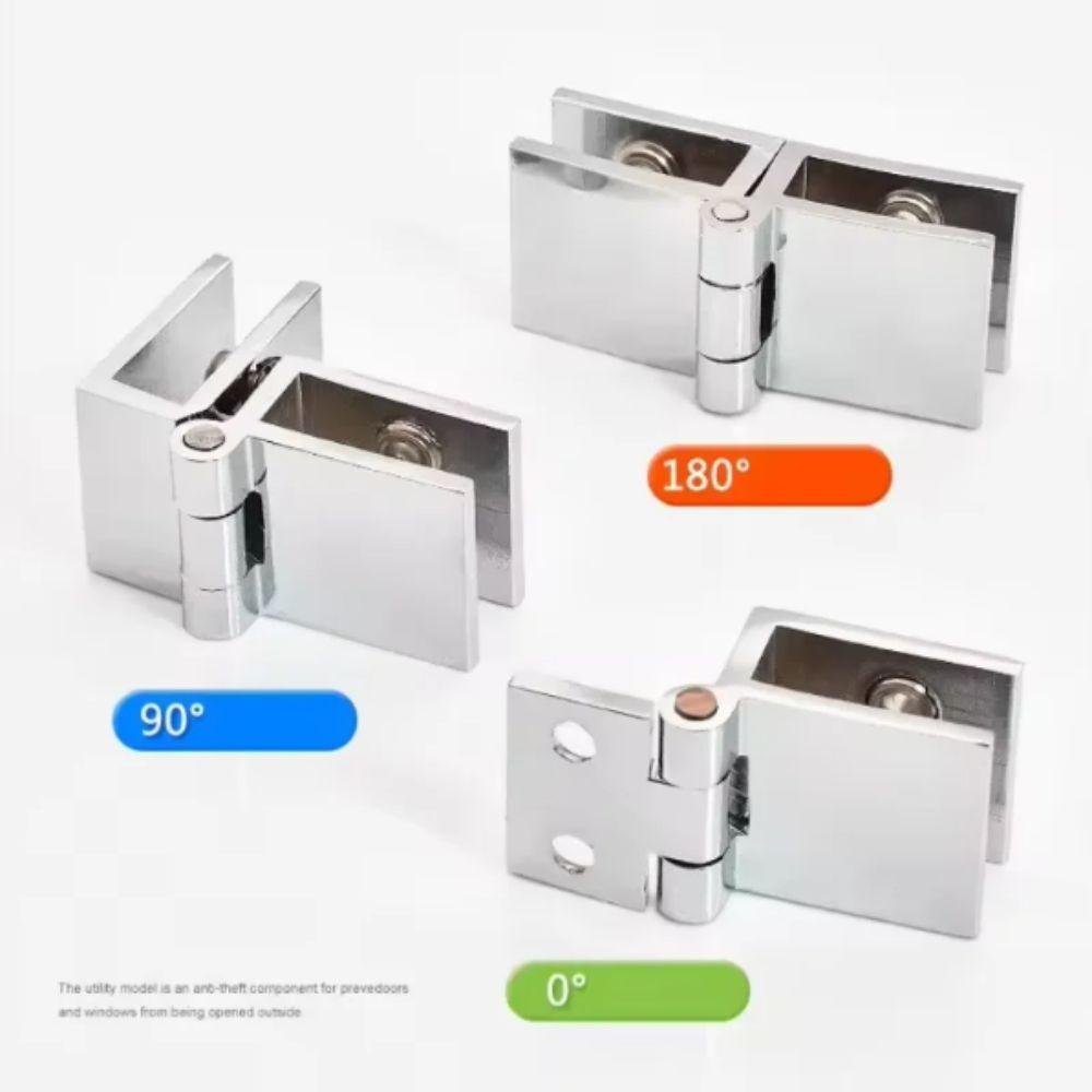 Zinc Zinc Zinc Alloy Door Hinge Clamp 0 Degree Cabinet Door Hinge Durable Glass Clamp  Wine Cabinet
