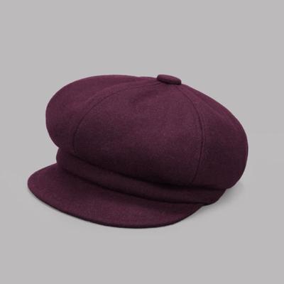 Wool Bread Hat - Wine