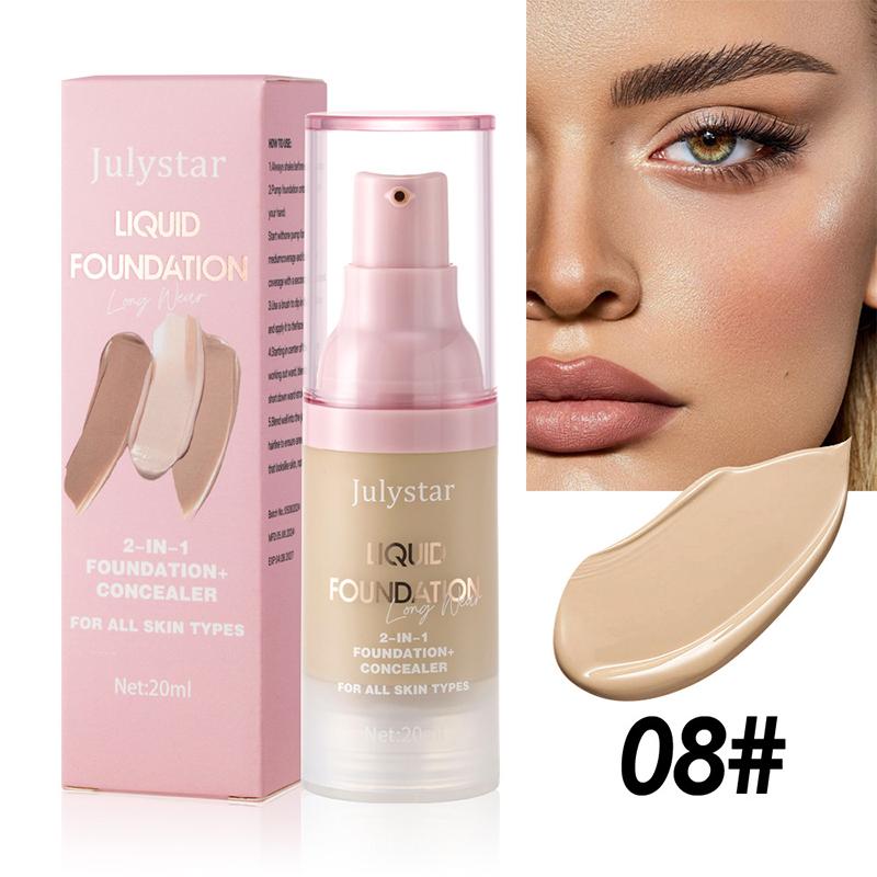 High Coverage Liquid Foundation Tint Oil Control Face Brighten Natural Concealer Waterproof BB Cream Makeup Korean Base Cosmetic