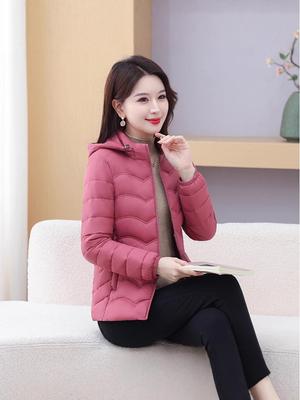 Women's Short Cotton-Padded Jacket: Slim Fit, Light, Warm, Fashionable, Versatile, Plus Size, for Autumn & Winter.