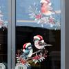 Christmas Little Bird Static Cling Window Stickers for Door and Window Decoration